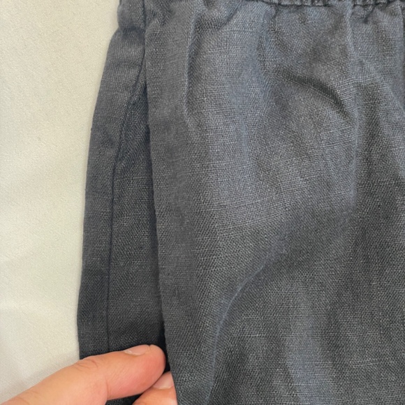 Anthropologie Charcoal Pull-On Wide‑Leg Linen Blend Pants - Plus Size 1X - Picture 5 of 5